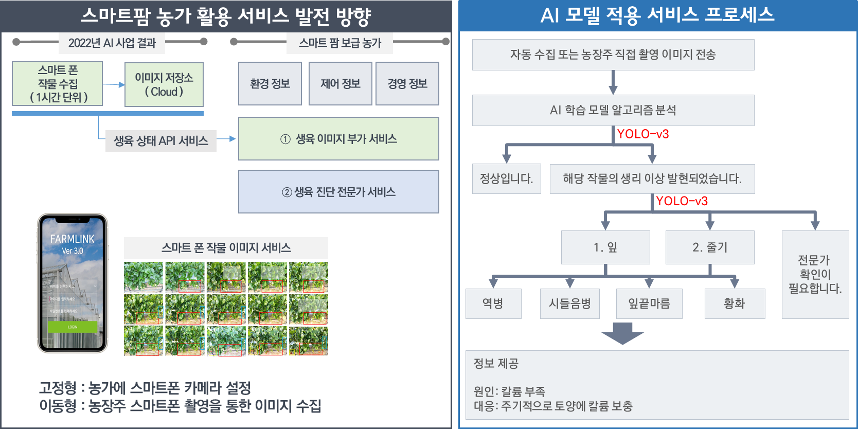 스마트팜 농가 활용 서비스 발전 방향, AI 모델 적용 서비스 프로세스 