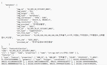 NIR 이미지 (10cm)(GS_NIR_10_35711057_0065) 메타데이터 & 라벨링데이터 (*.json)