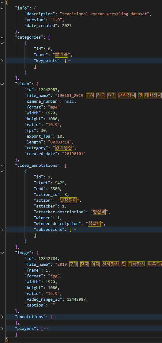 json 형식 이미지 예시