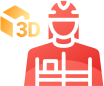 소방대원 행동모션 3D 객체 모델링 데이터 아이콘 이미지