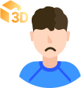 시나리오 기반 표정 3D 데이터 아이콘 이미지